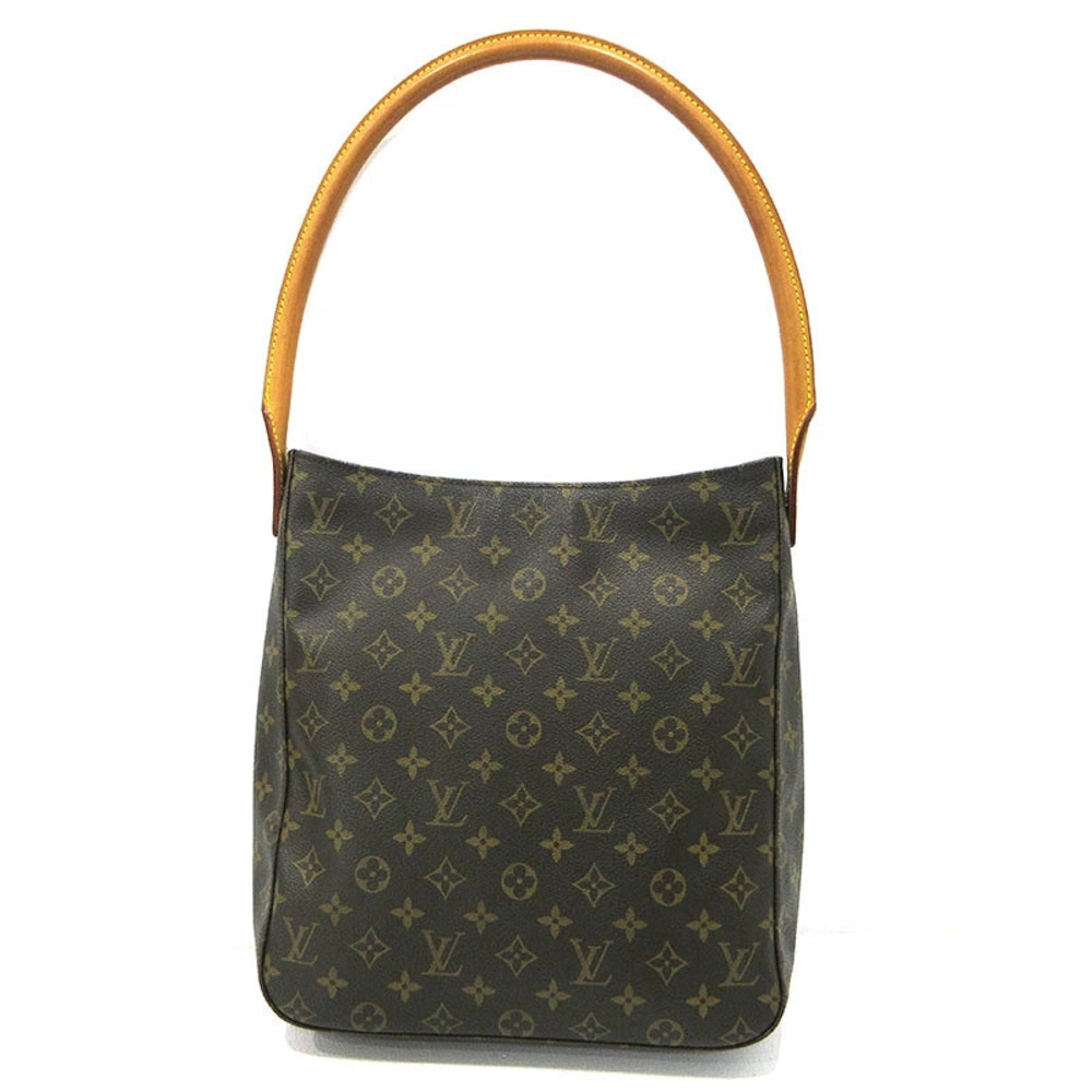 Louis Vuitton Monogram Looping Shoulder Bag Canvas Leather Brown